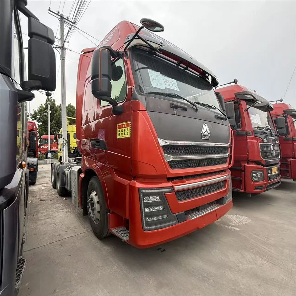 Used Howo TH7 Tractor Head 2023‑03, Weichai 14T 610HP, Sinotruk 7th Gen Automatic Gearbox With Retarder, Rear Axle Ratio 2.71, Euro 6